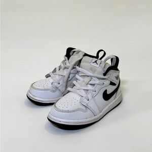Nike Kids White and Black High-Top Sneakers